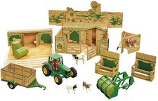 BRITAINS, Coffret  ma ferme avec tracteur JOHN DEERE accessoires et animaux b...