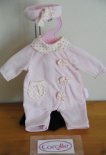 ?Vetement COROLLE 30 Cm Poupon Combinaison Rose Coeur + Bandeau Assorti Poupée