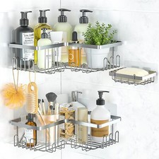 Etagère de Douche d'angle sans Perçage Lot de 3 Etagere Salle de Bain Acier I...