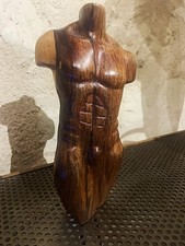 Sculpture bois buste homme