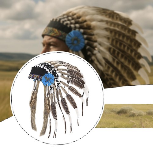 Coiffe indienne plumes - coiffe,