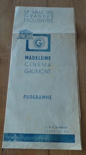 Programme cinema gaumont - cinema,