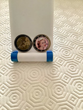 Les 2 Pièces  génériques colorisées 2 euro    Monaco "  Grace Kelly "