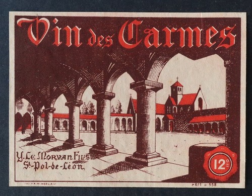 Ancienne étiquette vin des