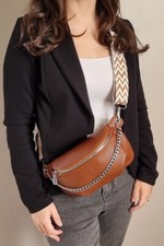 SAC BANANE MARRON EN CUIR