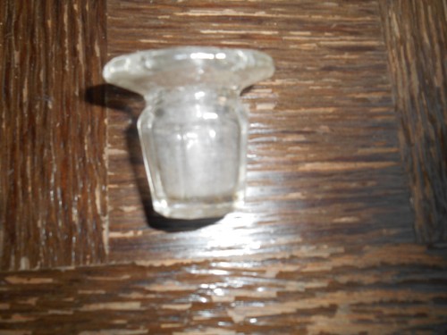 Petit encrier verre - petit, ancien
