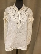 Superbe Blouse Coton Blanc