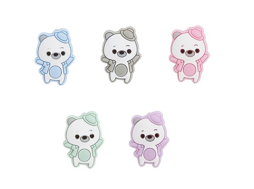 Perle silicone petit ourson - silicone,