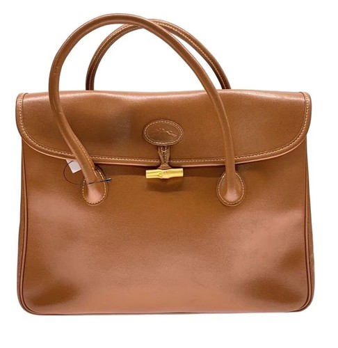 Sac main longchamp cuir - main, en