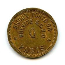Jeton Bijoux Porte Or Paris - Queen Victoria 21.8mm