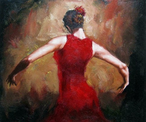 Danseuse flamenco tableau - danseuse,