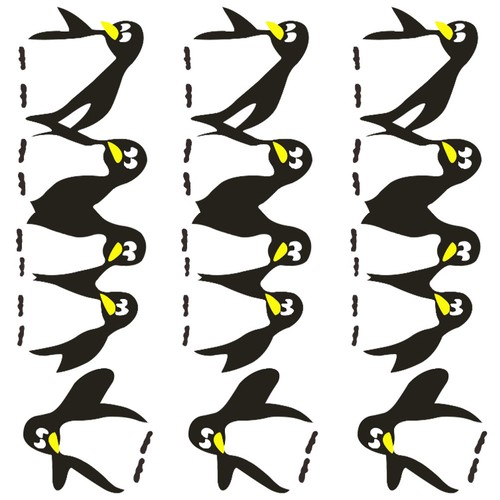 Pcs autocollant mural - 3,
