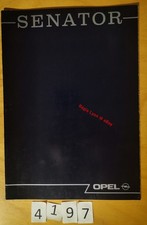 OPEL SENATOR 3.0i C CD Prospectus Fr 30 pages 7/1988