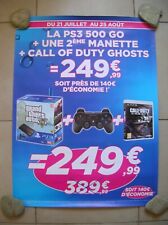 Affiche PLV console PS3 grand Theft auto V et jeu call of Duty Ghosts de 80 cm 