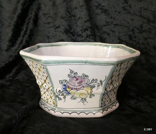 Bouquetiere cache pot faience - bouquetiere,