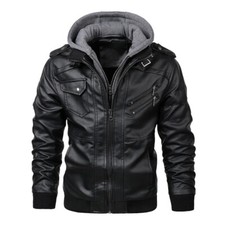 Blouson en cuir PU pour homme
