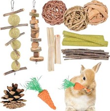 Jouets pour Petits Animaux 10 Pièces Jouets à Mâcher pour Lapin Nain Jouet à ...