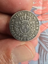 1/10 D'écu Au Bandeau 1745 Y Bourges Louis XV Très Rare
