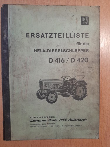 Hela diesel tracteur d416 - hela,