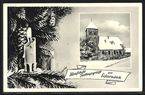 Carte postale scherbeck - postale, /