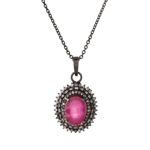 Pendentif solitaire rubis - pendentif,