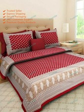 Handmade Reine Housse de Couette Indien Bohème Floral Coton Literie Set Housse