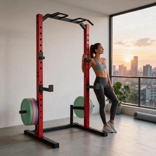 Adjustable squat rack power - rack,