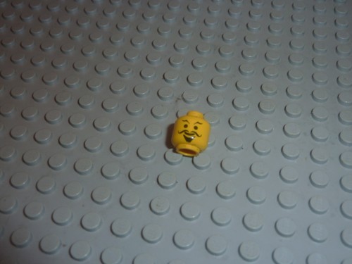 Lego minifigure head - lego, moustache