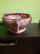 Coupe Ceramique Art Nouveau art Deco Fleur Signé Moda  Rare Daum