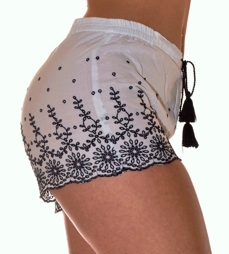 Short noir blanc - short, de