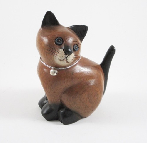 Chat assis droit sculpté - assis,