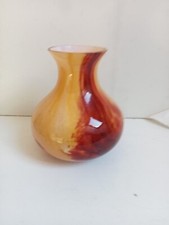 vase en pate de verre émaillé  hauteur 11 cm diamètre 10 cm, 400gr exellent état