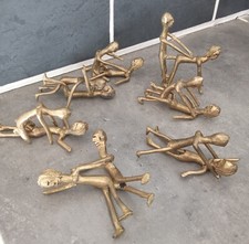 Vintage 1 couple figurines bronze Érotisme Art populaire africain 7 DISPOS   C39