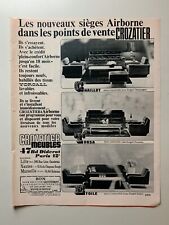 PUBLICITE ANNEES 60 - CROZATIER MEUBLES PARIS - LES NOUVEAUX SIEGES AIRBORNE