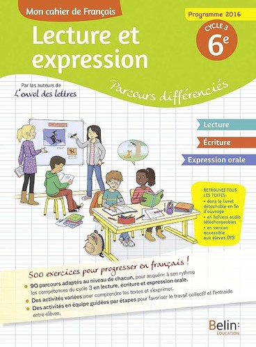 Mon cahier français 6e - cahier, de