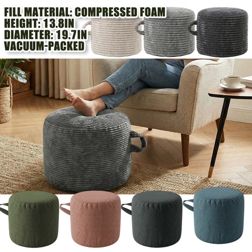 Pouf round ottoman flanne - pouf,