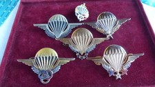 LOT DE 6 BREVETS PARACHUTISTES