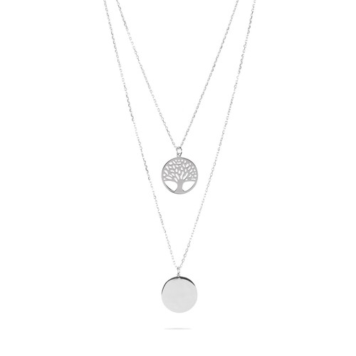 Collier double rangs arbre de - rangs, "arbre