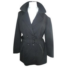 Trench officier en maille milano noir IKKS Taille XL 