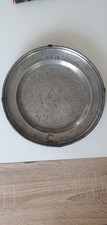 Plat gravé en étain vers 1750 poinçon Pierre Balthazar CHOCQUEEL Bergues