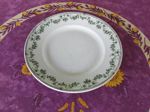 Plat rond demi porcelaine - plat,