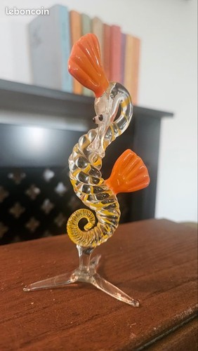Hippocampe verre murano - verre,