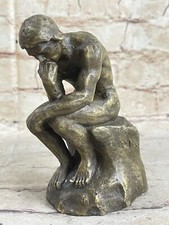 Rodin Rodin'S Le Penseur Statue En Bronze Nu Masculin Sculpture Figurine