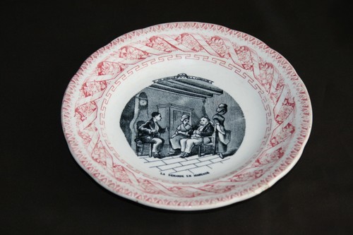 Assiette parlante fin - , 19e