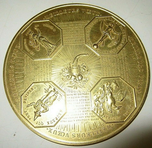 Belle medaille bronze - bronze, signée