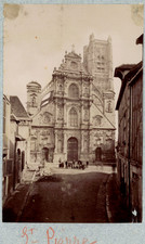 France, Église Saint-Pierre d'Auxerre, Tirage vintage, ca.1885 France, Égli