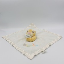 Doudou plat le Roi Lion Simba blanc satin DISNEY STORE - 27852