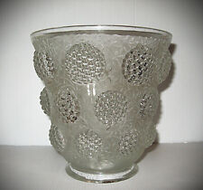 3438*  verlys vase art deco "les cabochons"  vase en verre préssé moulé