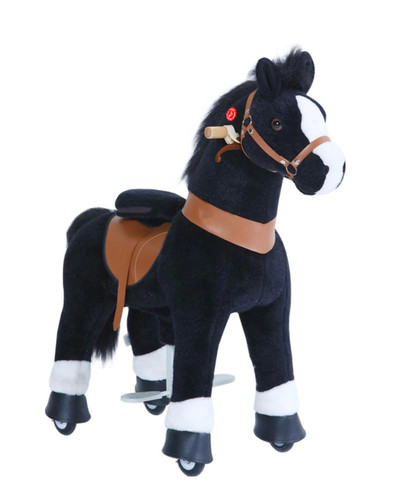 Ponycycle black with white - with,