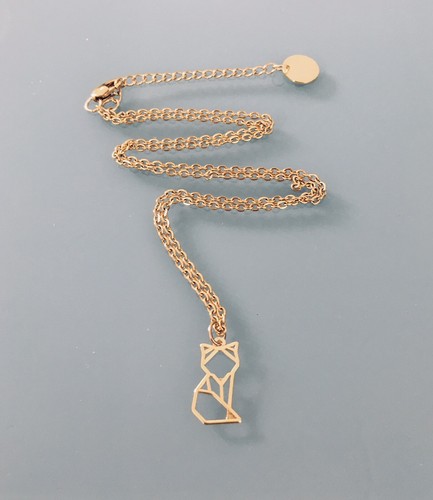 Collier renard plaqué 24 - collier,